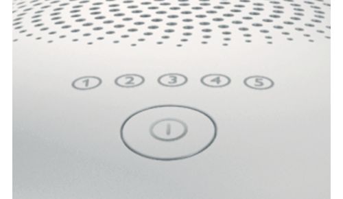 Cinco posiciones de energía de luz ajustables