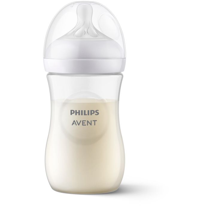 Bottle plastic 260ml, teat 1+ months, 1 piece