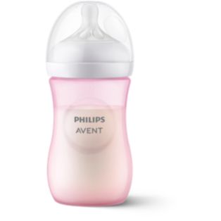 Avent Natural Response Baby bottle in pastel pink