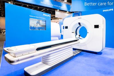 Philips spectral CT scanner displayed at World Health Expo Dubai 2026