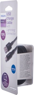 10ft Lightning cable allows for more flexibility