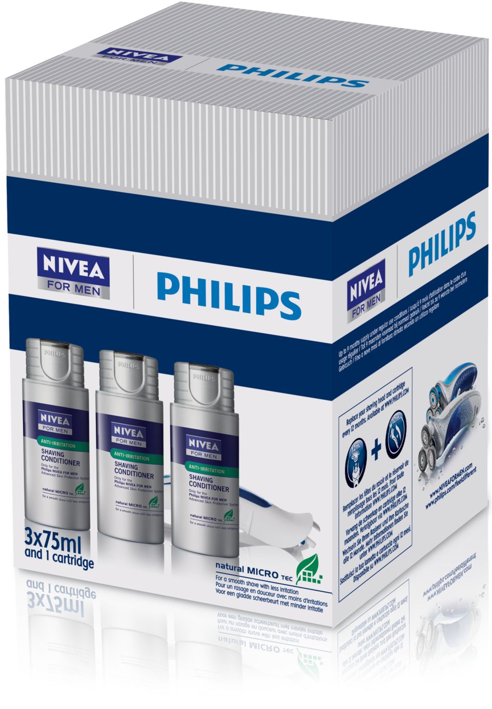 Ass Symmetrie jurk Shaving conditioner 3-pack HS803/14 | Philips