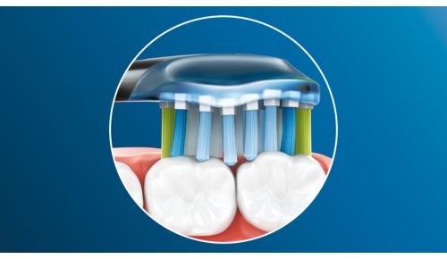 Tot 4x meer contact met het oppervlak** voor een moeiteloze, grondige reiniging