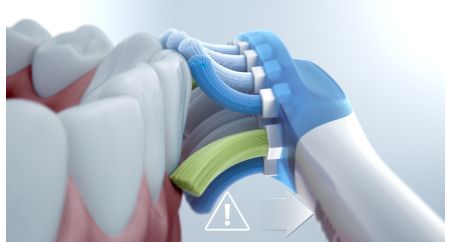 Lets you know if you're pressing too hard