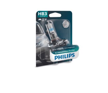 Philips H7 X-tremeVision Pro150 Headlight Halogen Bulbs | 12972XVPS2 | Pack  of 2