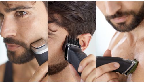 18 pieces to trim and style your face, head and body