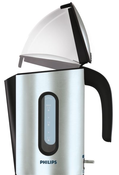 Vzmetni pokrov z veliko odprtino za preprosto polnjenje in čiščenje