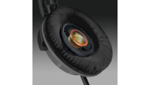 32mm speaker driver delivers powerful and dynamic sound