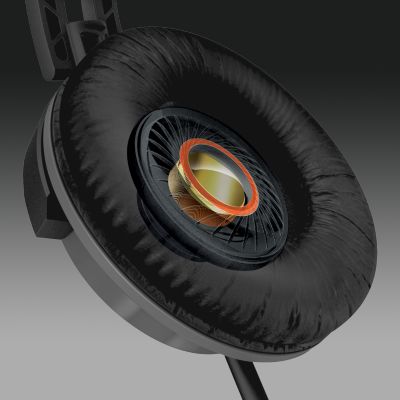 El controlador del altavoz de 32 mm proporciona potencia y un sonido dinámico