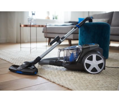 Aspirateur avec sac Philips PowerPro Compact FC9331 - Aspirateur - traineau  - sans sac - noir profond