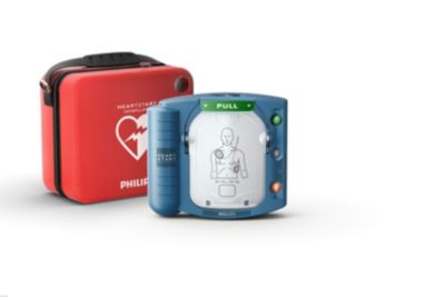 Défibrillateur DEA Philips bleu pour utilisation d'urgence