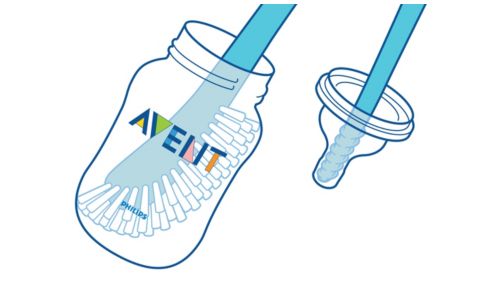 Buet børstehoved og formet spids