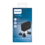 Travel wall charger with Type C and USB-A ports