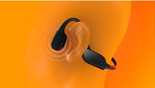 Lyd uden øretelefoner. Open-ear-design