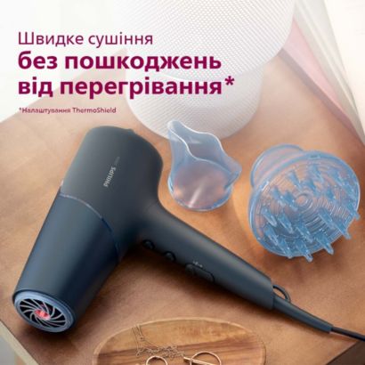 Быстрая сушка без повреждения волос от перегрева**