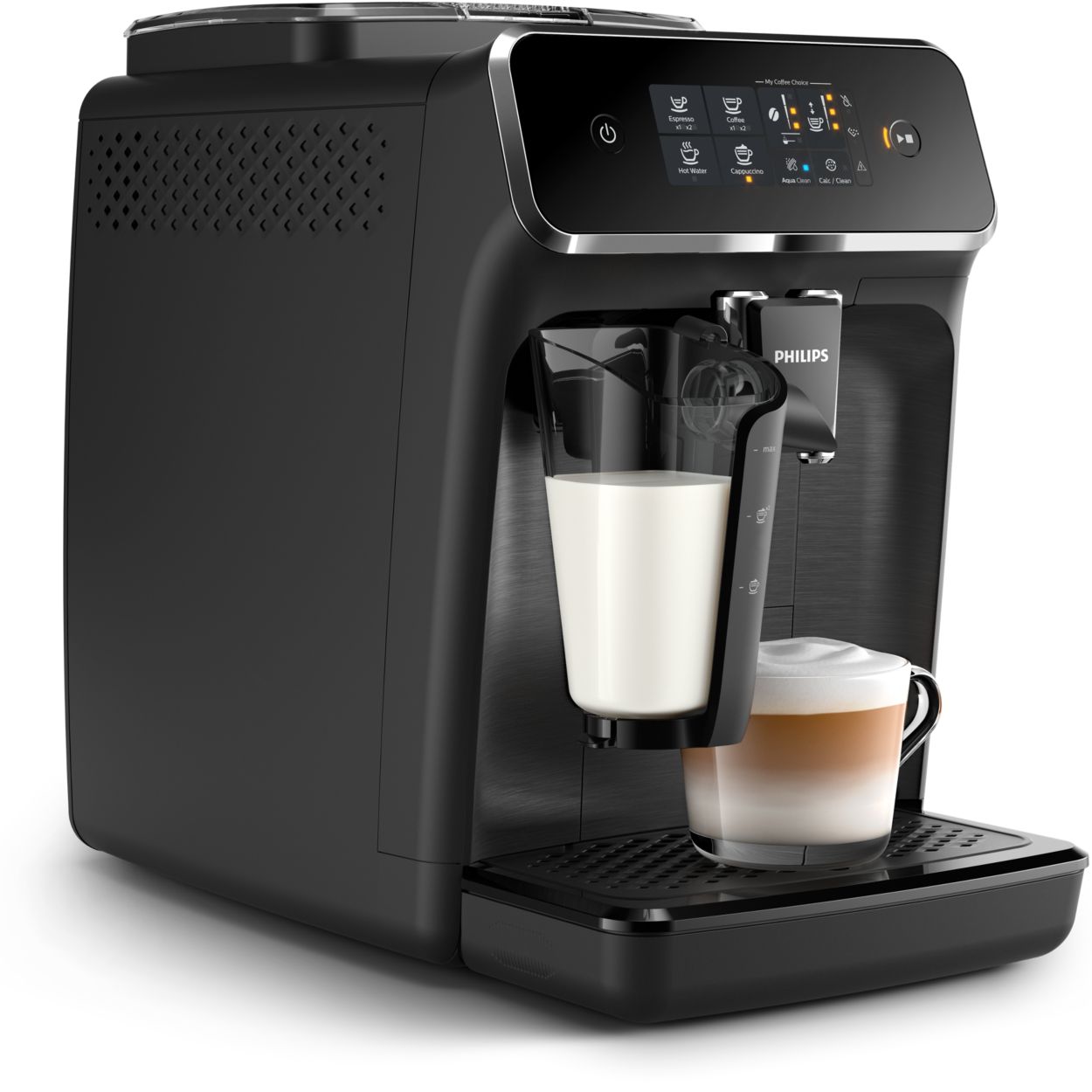  PHILIPS 2200 Series Fully Automatic Espresso Machine, Classic  Milk Frother, 2 Coffee Varieties, Intuitive Touch Display, 100% Ceramic  Grinder, AquaClean Filter, Aroma Seal, Black (EP2220/14): Home & Kitchen