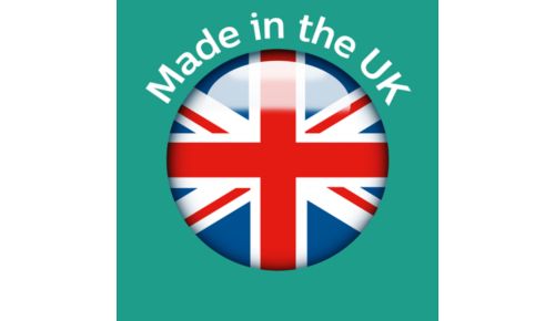 Fabricado en nuestras galardonadas instalaciones en Reino Unido
