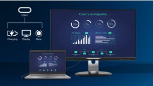 Ligue o seu computador portátil com um cabo USB-C