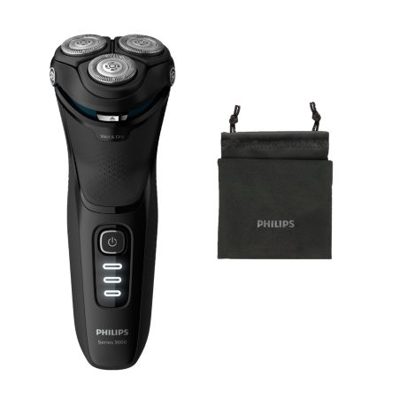 S3233/52 Shaver series 3000 El. skuveklis mitr. vai saus. skūšanai, 3000. sēr.