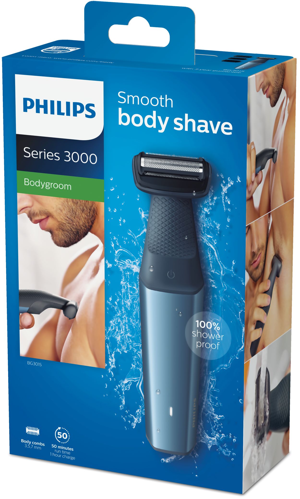 Afeitadora philips bodygroom series 3000 bg3015/15 - con batería