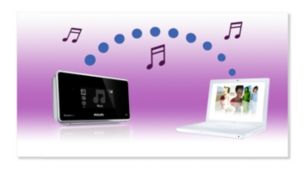 Draadloos muziek afspelen vanaf uw PC/Mac
