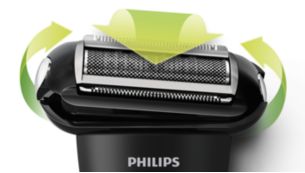Adapts to the surface of your body for a precise shave