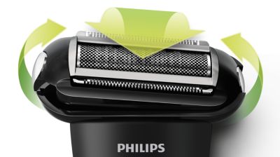 Adapts to the surface of your body for a precise shave