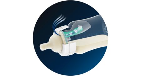 Valve in the nipple prevents vacuum build-up*
