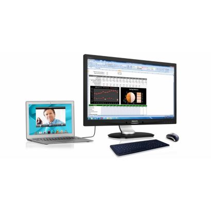 Simplicity with notebook docking display