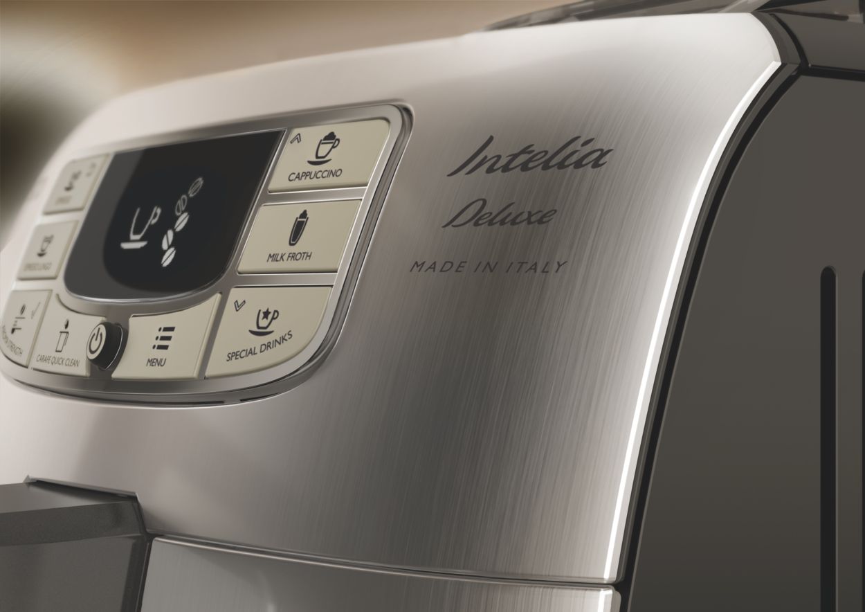 Saeco Intelia Deluxe - Cafetera espresso super automática, con recipiente  para leche   price tracker / seguimiento,  los gráficos de  historial de precios,  los relojes de precios,  alertas