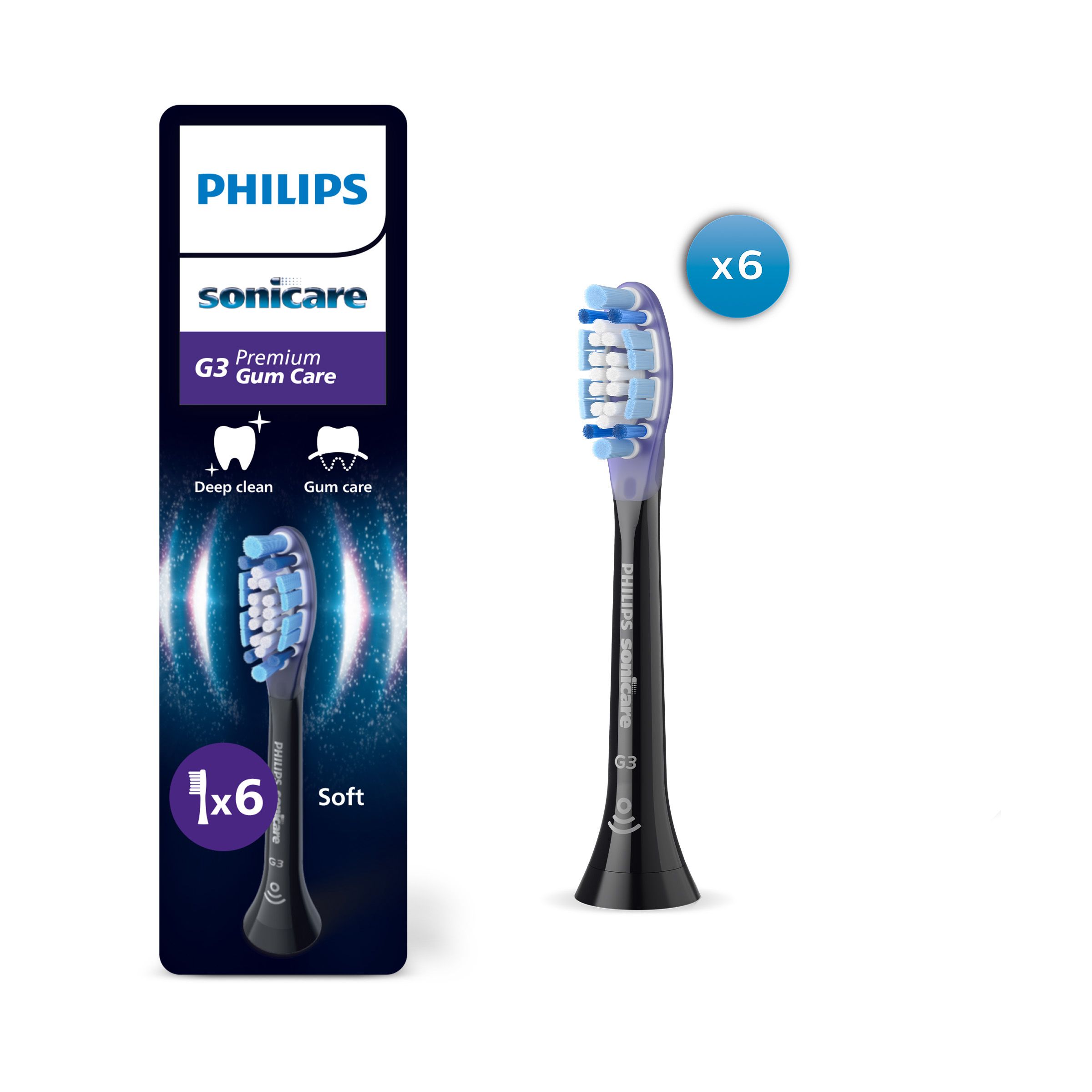 Sonicare Philips Premium Gum Care - Balení 6 ks Hlavic Kartáčku - HX9056/88