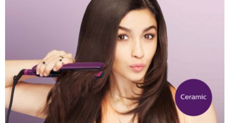 Ceramic plates for smooth gliding and straight hair