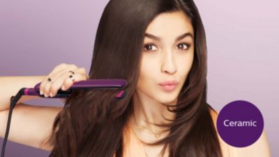 Ceramic plates for smooth gliding and straight hair