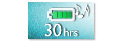 30 hours of MP3-CD music playback
