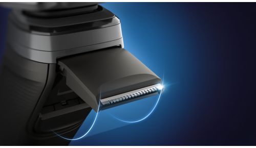 Precisietrimmer geïntegreerd in het handvat