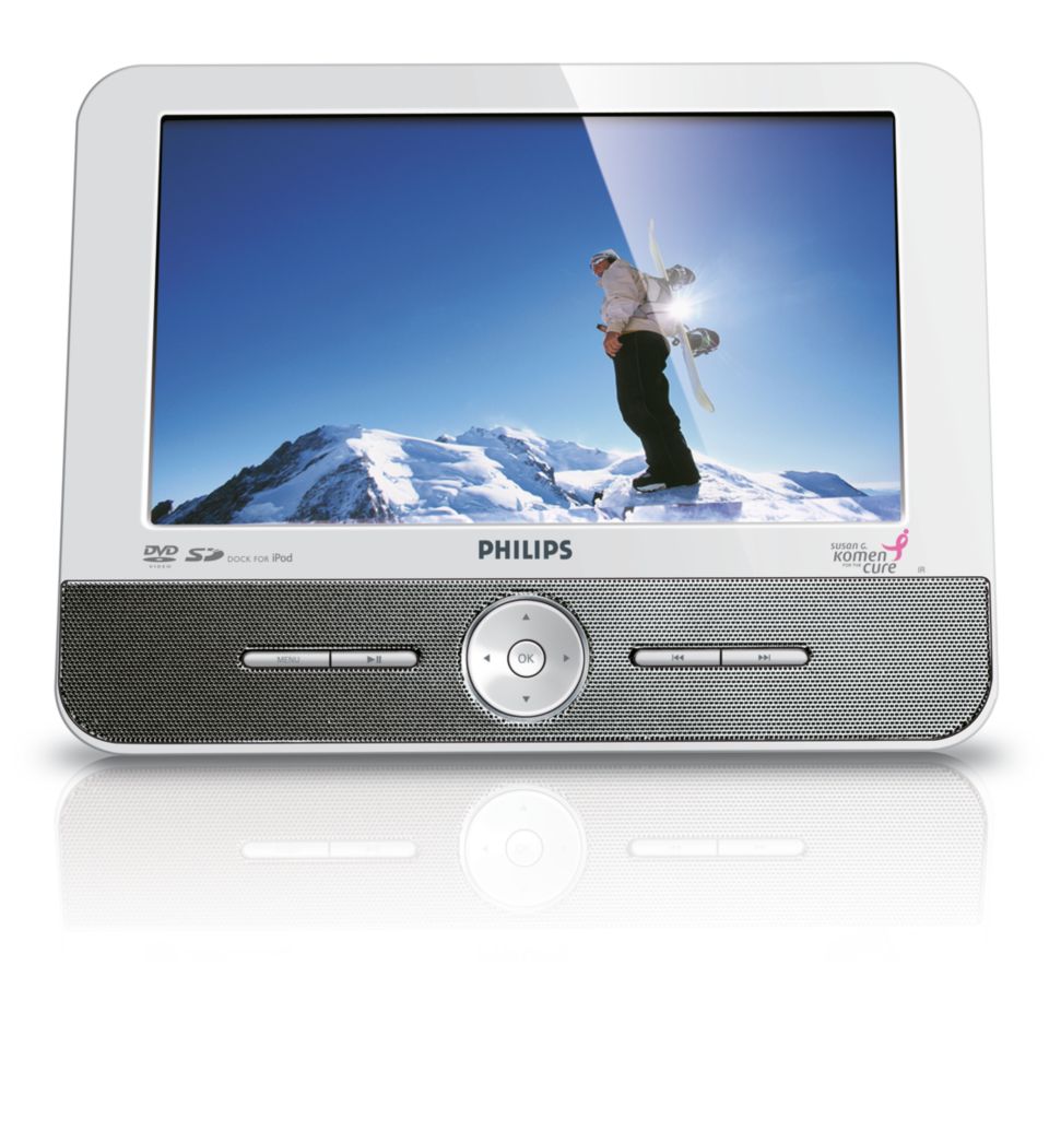 Enjoy your videos from iPod, DVD and SD card