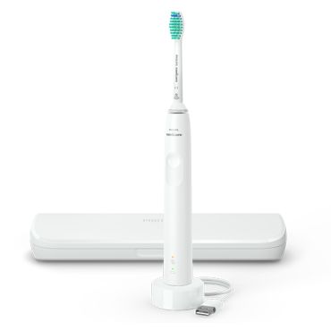 Philips Sonicare 3100 series Elektrische Schallzahnbürste + Reiseetui - Weiß