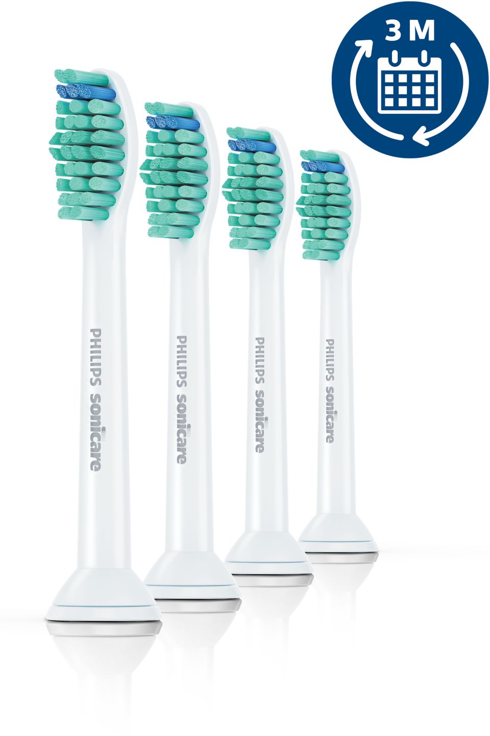 ProResults 4pack interchangeable sonic toothbrush heads HX6014/07