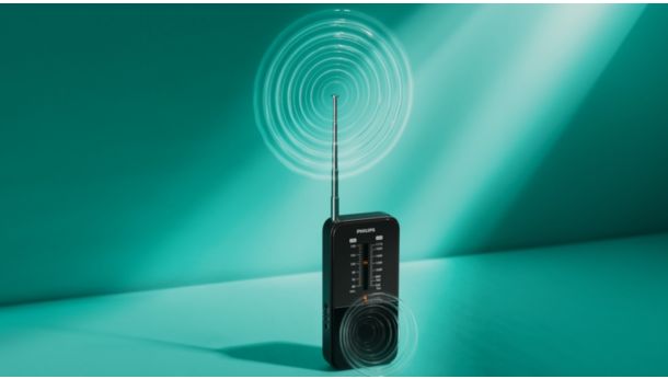 Radio Philips FM/AM portátil TAR1509 AUX/IN 3.5mm Negro