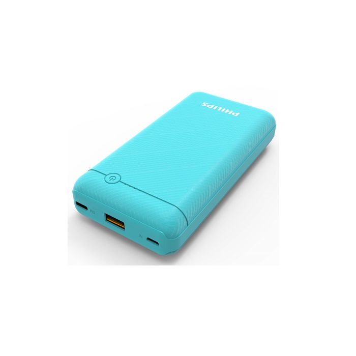 行動電源。20000mAh 容量 淺藍色