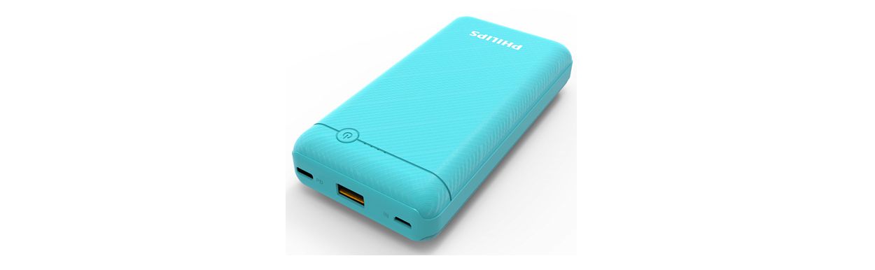 Power bank. 20000mAh Capacity Light blue