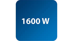 Effekt op til 1600 W muliggør konstant høj dampmængde