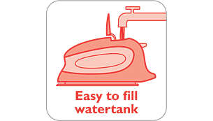 The iron is suitable for use with tap water