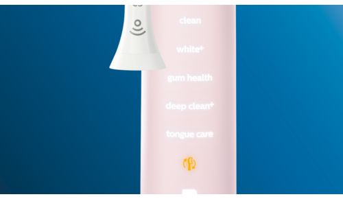 Brush heads automatically select the optimal settings