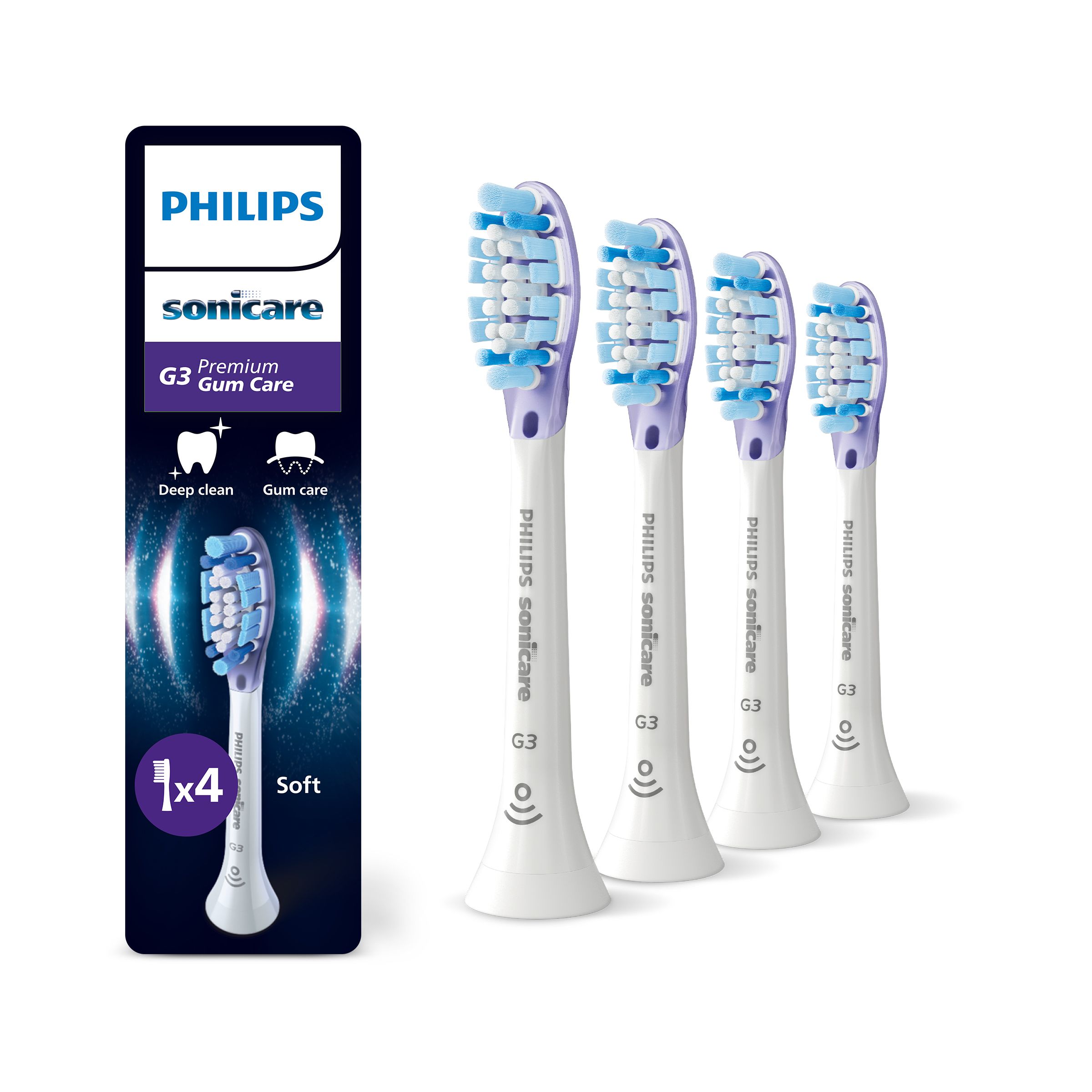 Sonicare Philips Premium Gum Care - Balení 4 ks Hlavic Kartáčku - HX9054/87