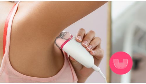 Adaptador para zonas sensibles para eliminar el vello no deseado