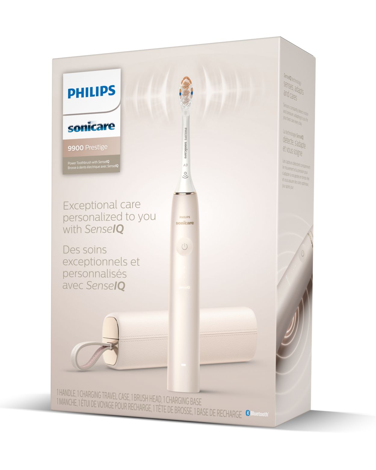 Philips Sonicare 9900 Prestige Rechargeable Electric Power Toothbrush with  SenseIQ, Midnight, HX9990/12 : : Health & Personal Care
