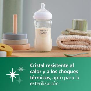 Avent Natural Response Pack 3 biberones cristal, 1 chupete