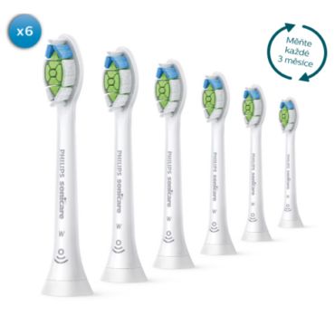 Philips Sonicare W Optimal White Hlavice sonického kartáčku standardní velikost 6 ks