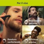 Rade, regola e rifinisce senza sforzo peli a qualunque lunghezza*